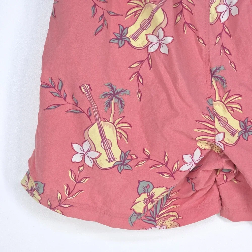 VTG 90s Tommy Bahama Swim Shorts Trunks Large Paradise Nation Lined Aloha Floral